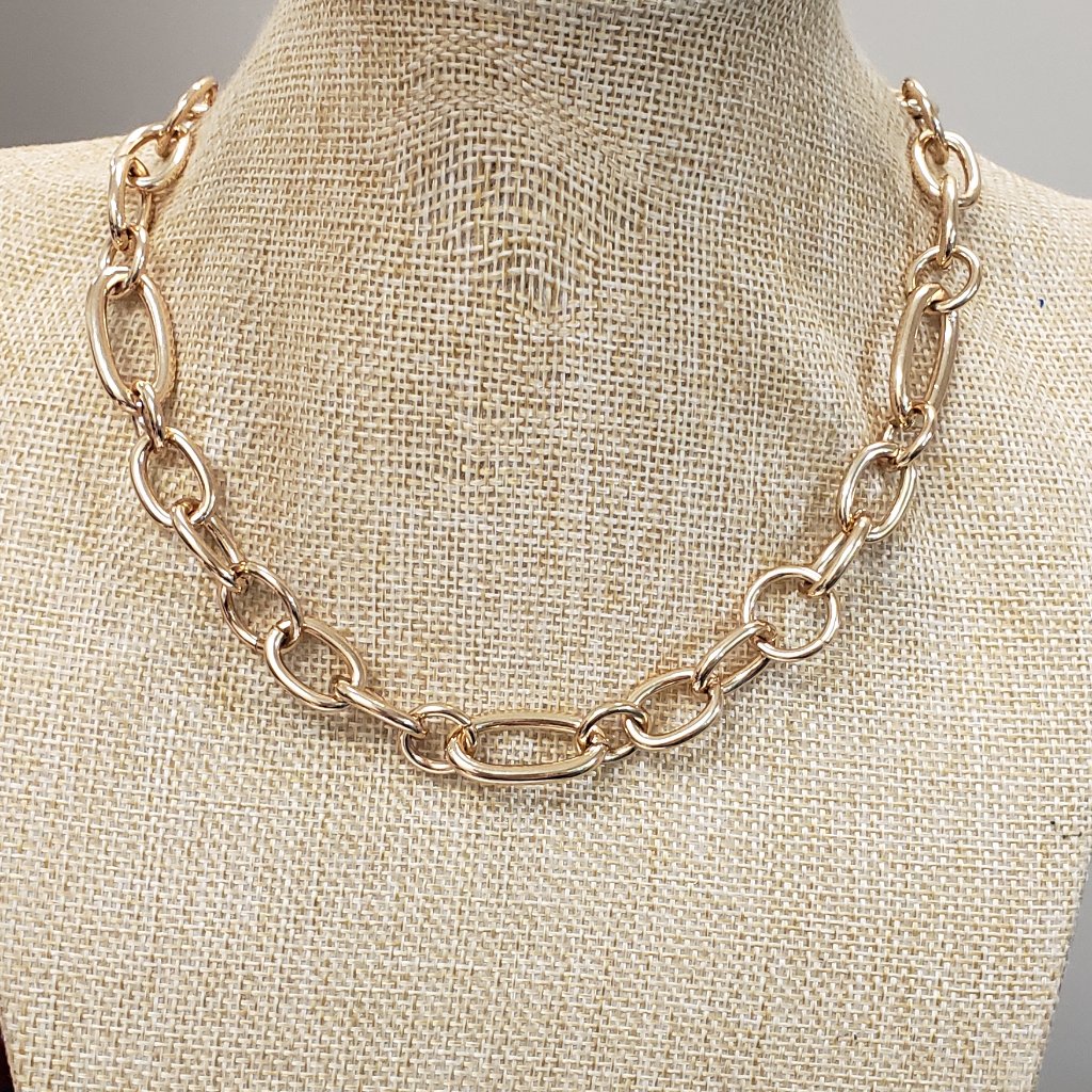 A New Day Nwt Gold Tone Chunky Chain Link Choker Fashion Necklace 13$